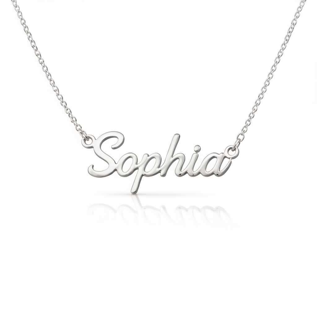 Personalized Name Necklace – Custom Gold Script Name