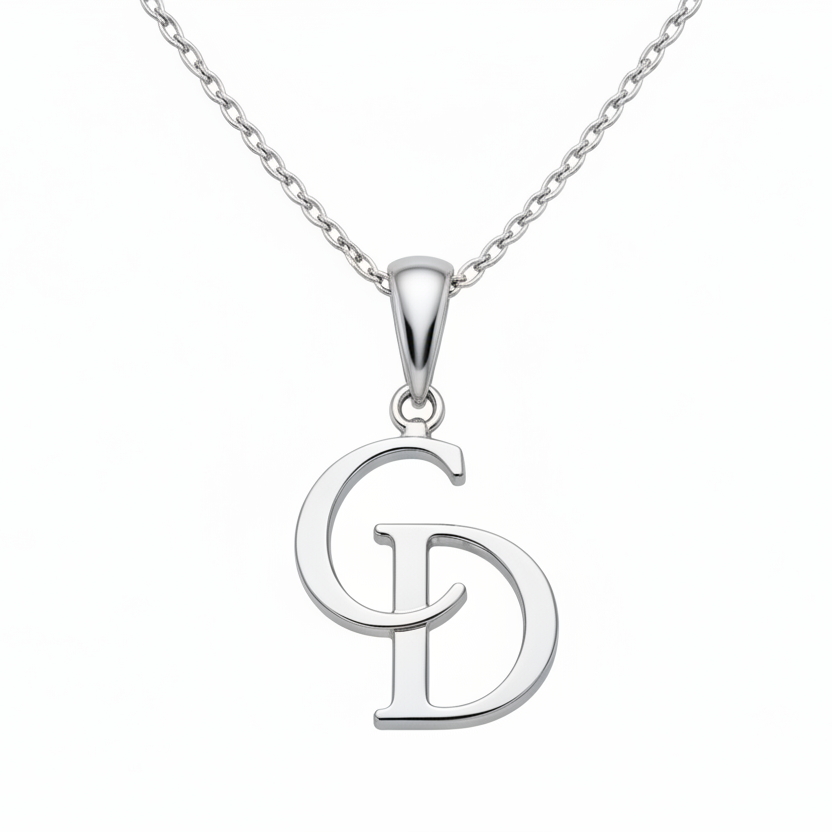 Gold Initial Pendant Necklace – Personalized Letter Charm