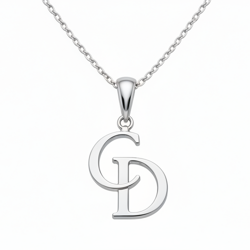 Gold Initial Pendant Necklace – Personalized Letter Charm