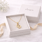 Gold Initial Pendant Necklace – Personalized Letter Charm
