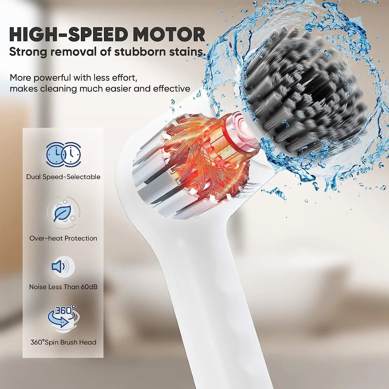 Cordless Electric Spin Scrubber Brush