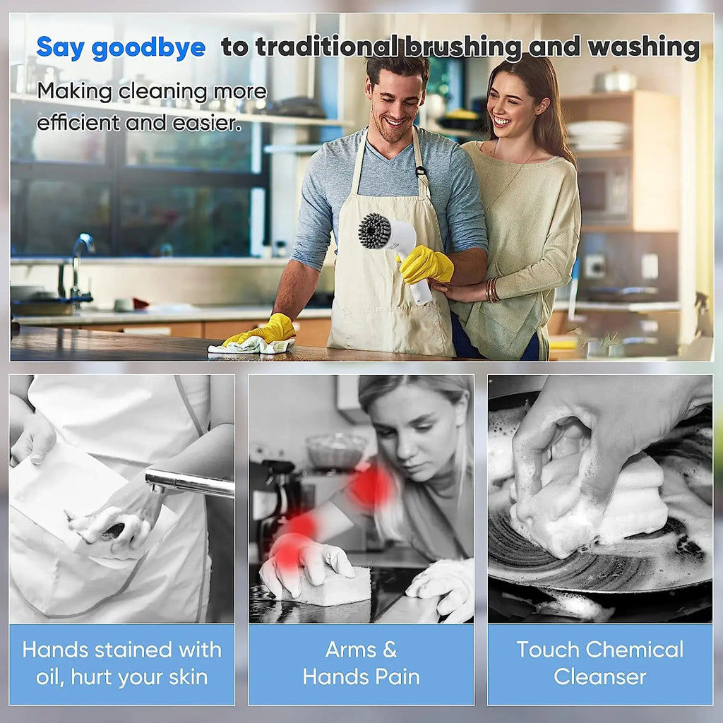 Cordless Electric Spin Scrubber Brush